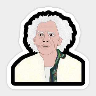 Doc Brown Back To The Future Sticker